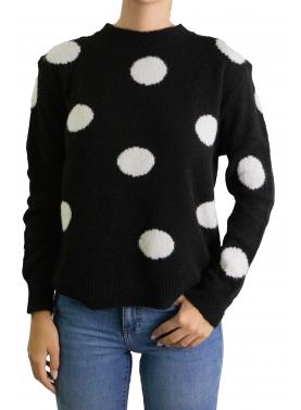 Maglione con pois girocollo 